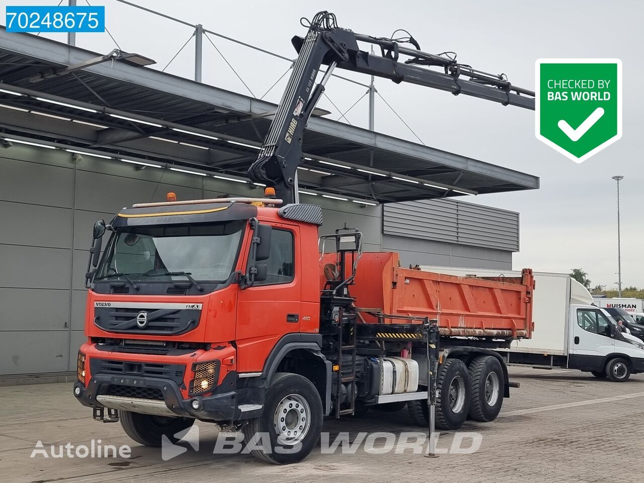 Volvo FMX 410 6X4 Full Steel HIAB XS 122 Duo Euro 5 Dump Truck For Sale