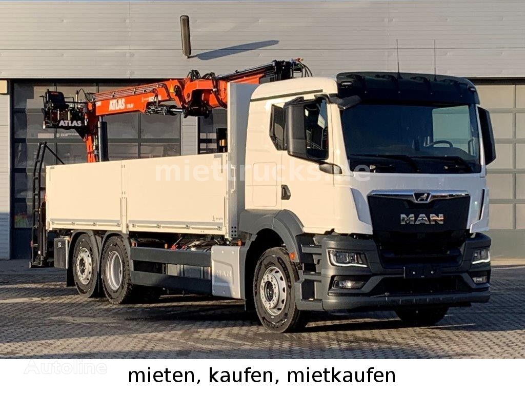 MAN TGS 26 470 6x2 4 BL Atlas 170 2 VB 2340mtl Flatbed Truck For Rent