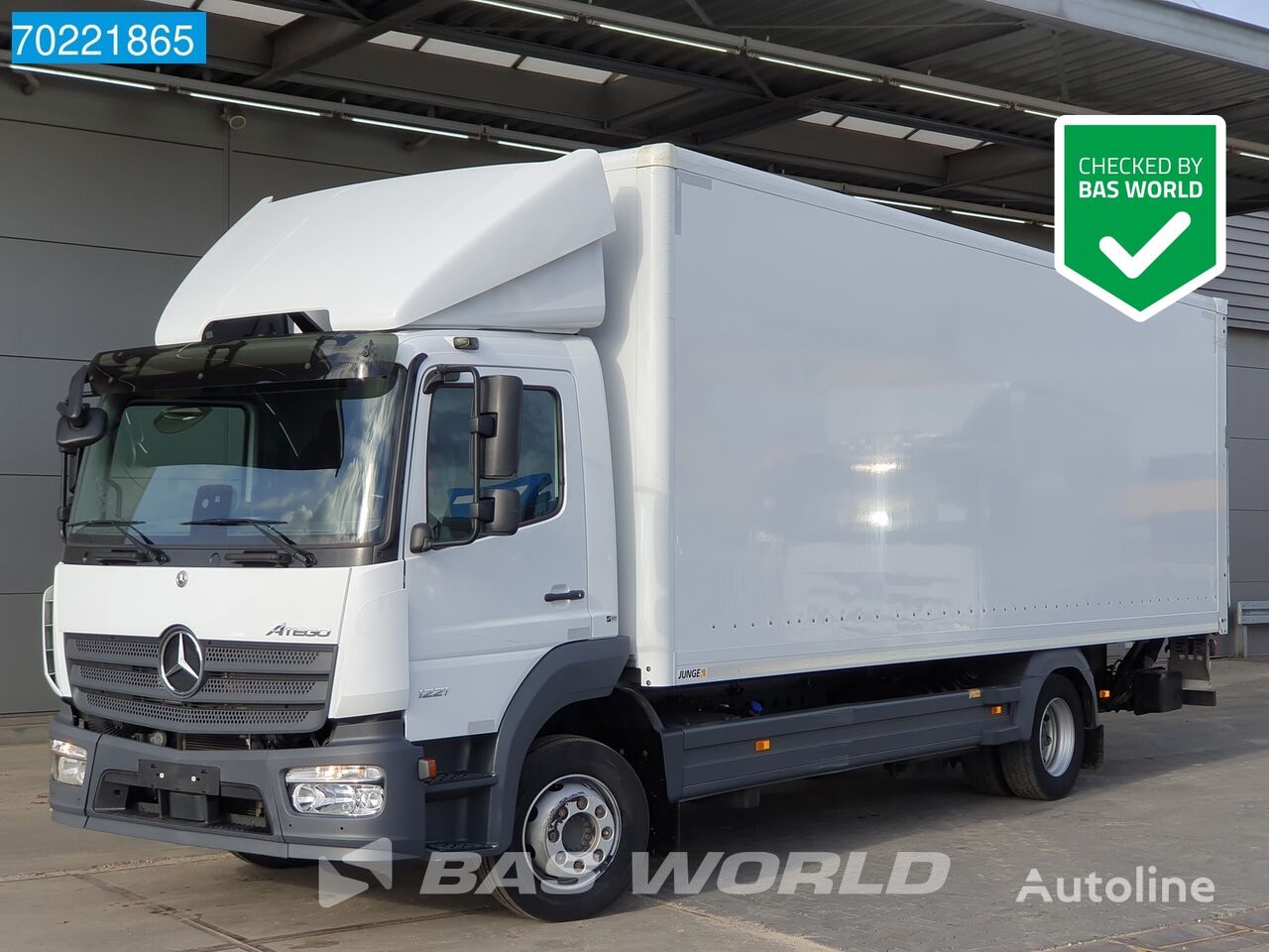 Mercedes-Benz Atego 1221 4X2 12tons ClassicSpace 1.500kg Ladebordwand Euro  6 box truck for sale Netherlands Veghel, TA37285