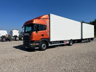 Scania R450 HIGH  box truck + closed box trailer