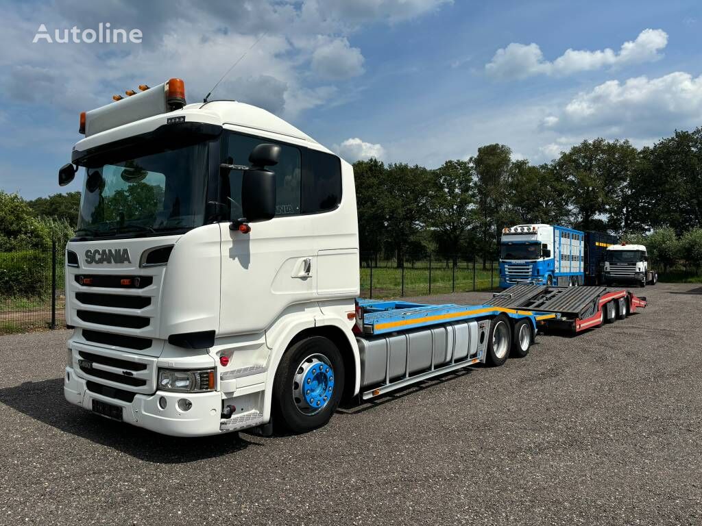 Scania R 450 GS Meppel autotransporter + Lohr aanhanger car transporter