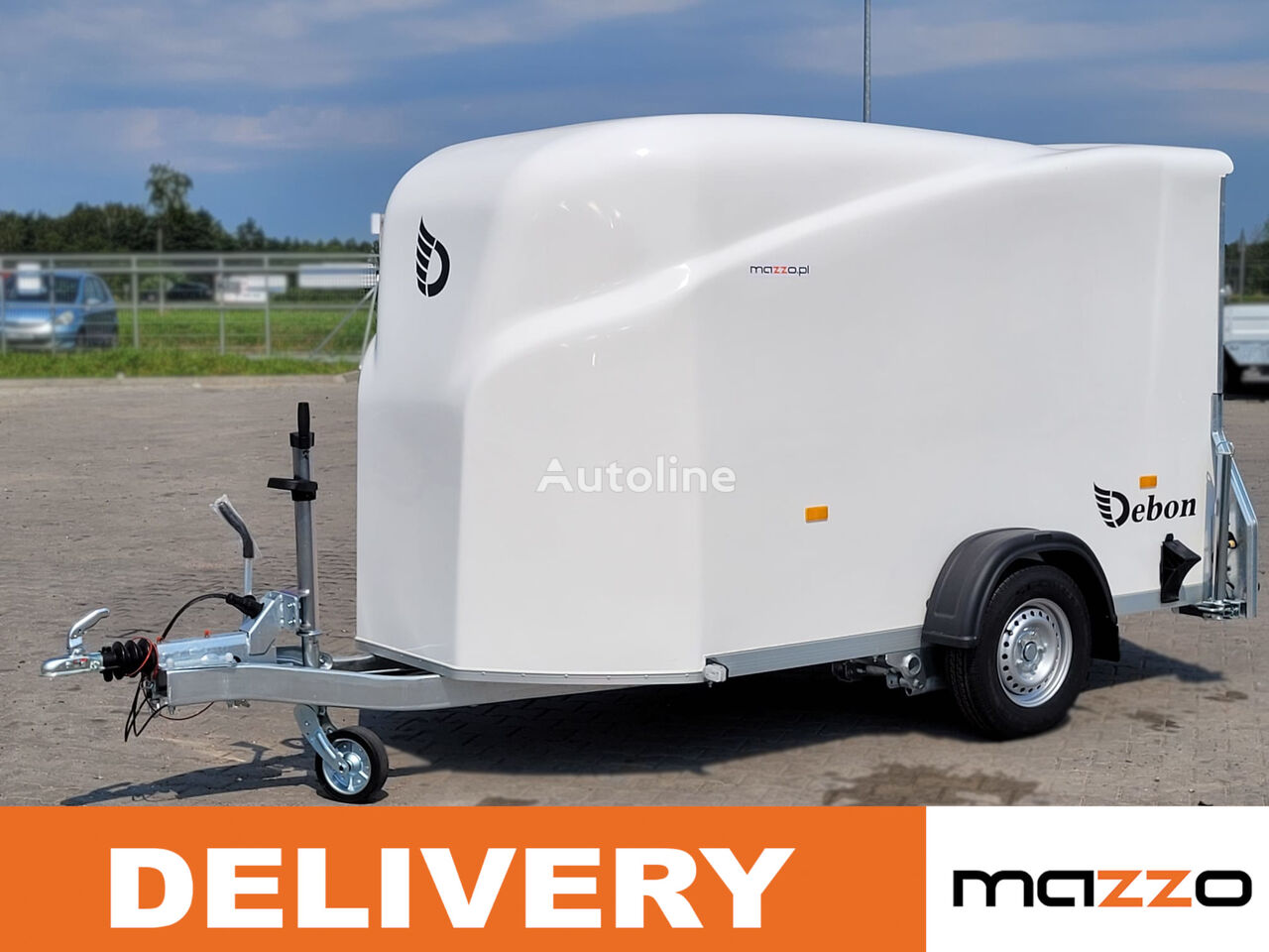 new Debon Cargo 1300 + side door WHITE!  car transporter trailer