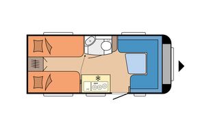 Hobby DE LUXE 460 LU caravan trailer