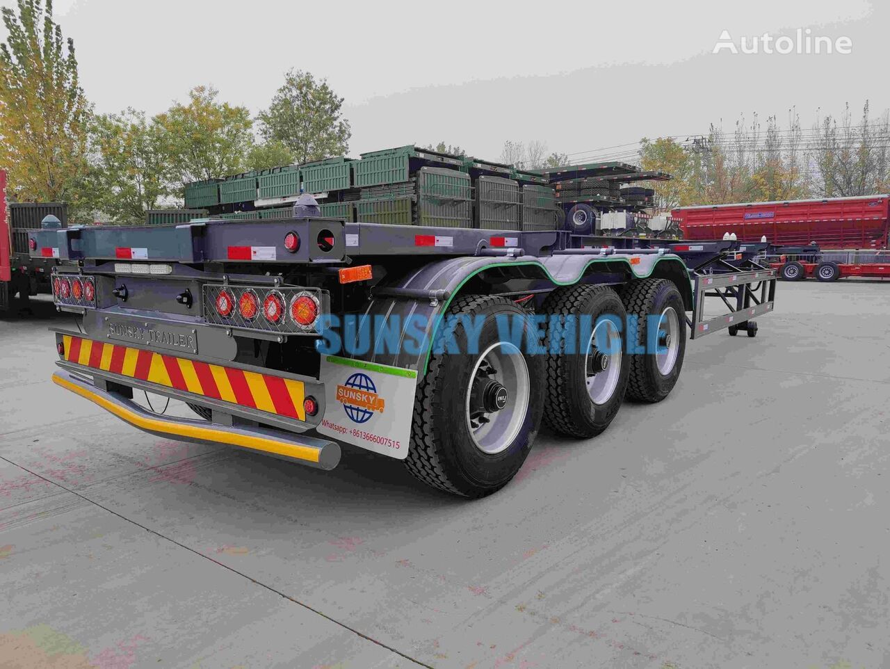 new SUNSKY Brand 40FT SKELETON TRAILER chassis semi-trailer