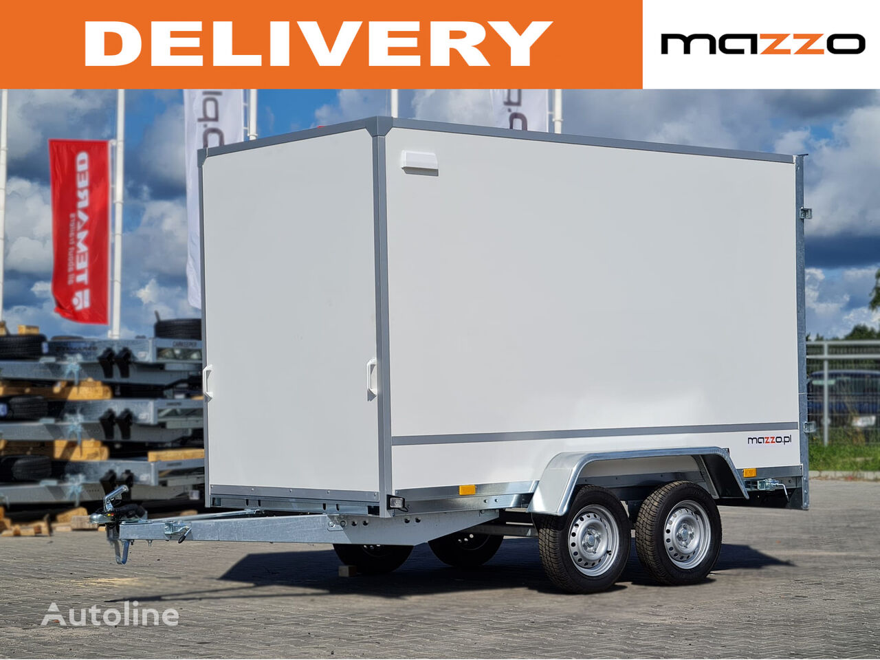 new F7530T Box Van Trailer  300x150x180cm gvw 750kg closed box trailer