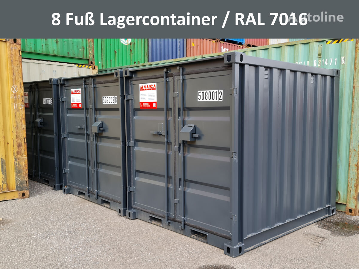 new RAL7016 Anthrazitgrau Standart 8ft container