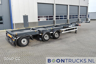 Van Hool A3C002 | 2x20-30-40-45ft HC * STEERING AXLE * EXTENDABLE REAR container chassis semi-trailer