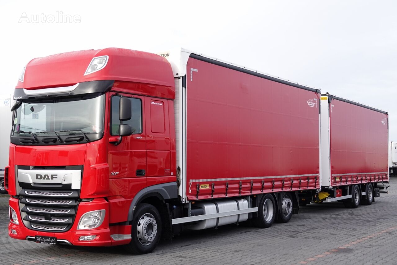 DAF XF 480 / ZESTAW TANDEM 120 M3 / PRZEJAZDOWY / 7,75 M + 7,75 M ...