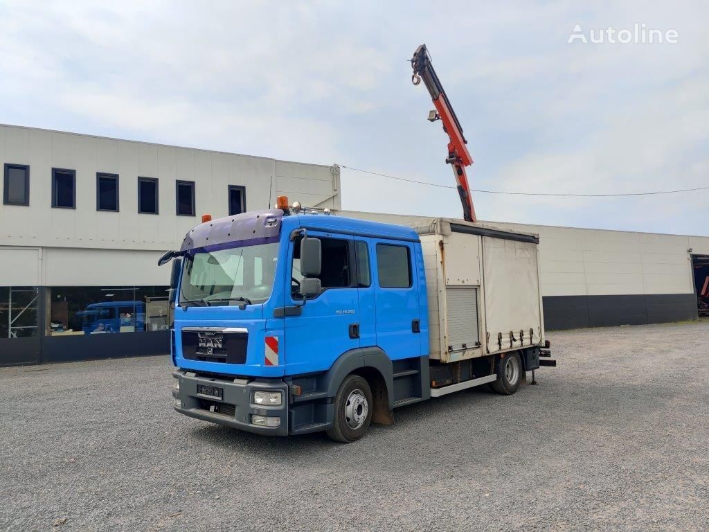 MAN TGL 10.250 Doka Servicewagen kraan curtainsider truck