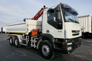 IVECO TRAKKER 410 2 way tipper + crane ATLAS 125.2 6x4 dump truck