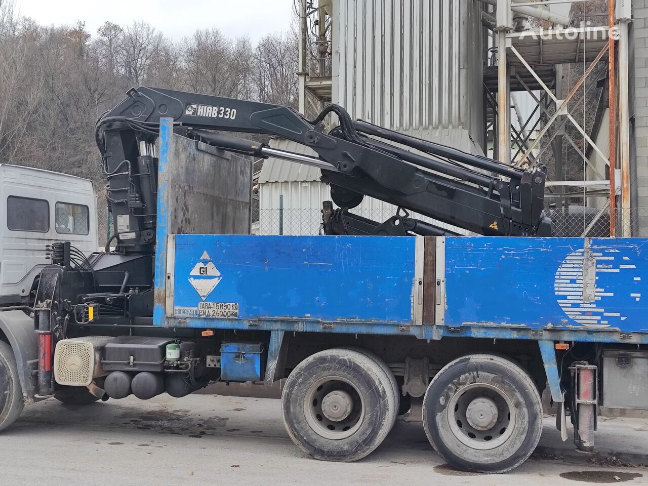 HIAB 330-5+jib loader crane for sale Spain Barcelona