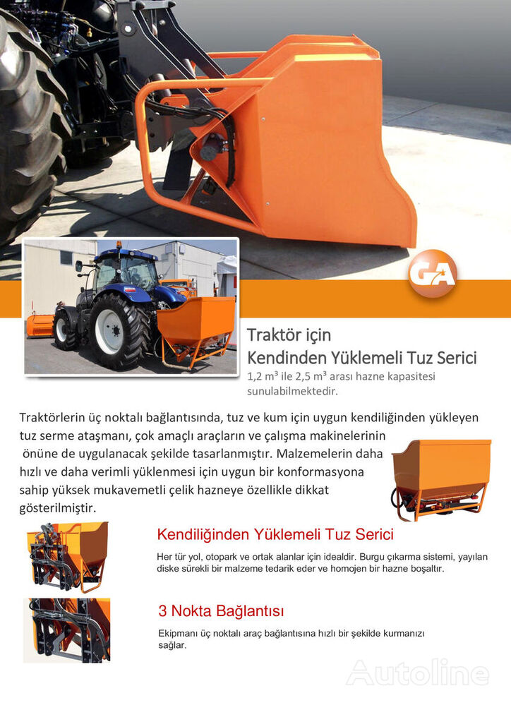 new Galen Salt Spreader for tractor mounted sand spreader