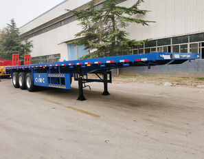 Cimc Tri Axle Flatbed Semi Trailer Quality Flatbed Trailers In Stock Flatbed Semi Trailer For