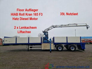 Floor flatbed semi-trailer