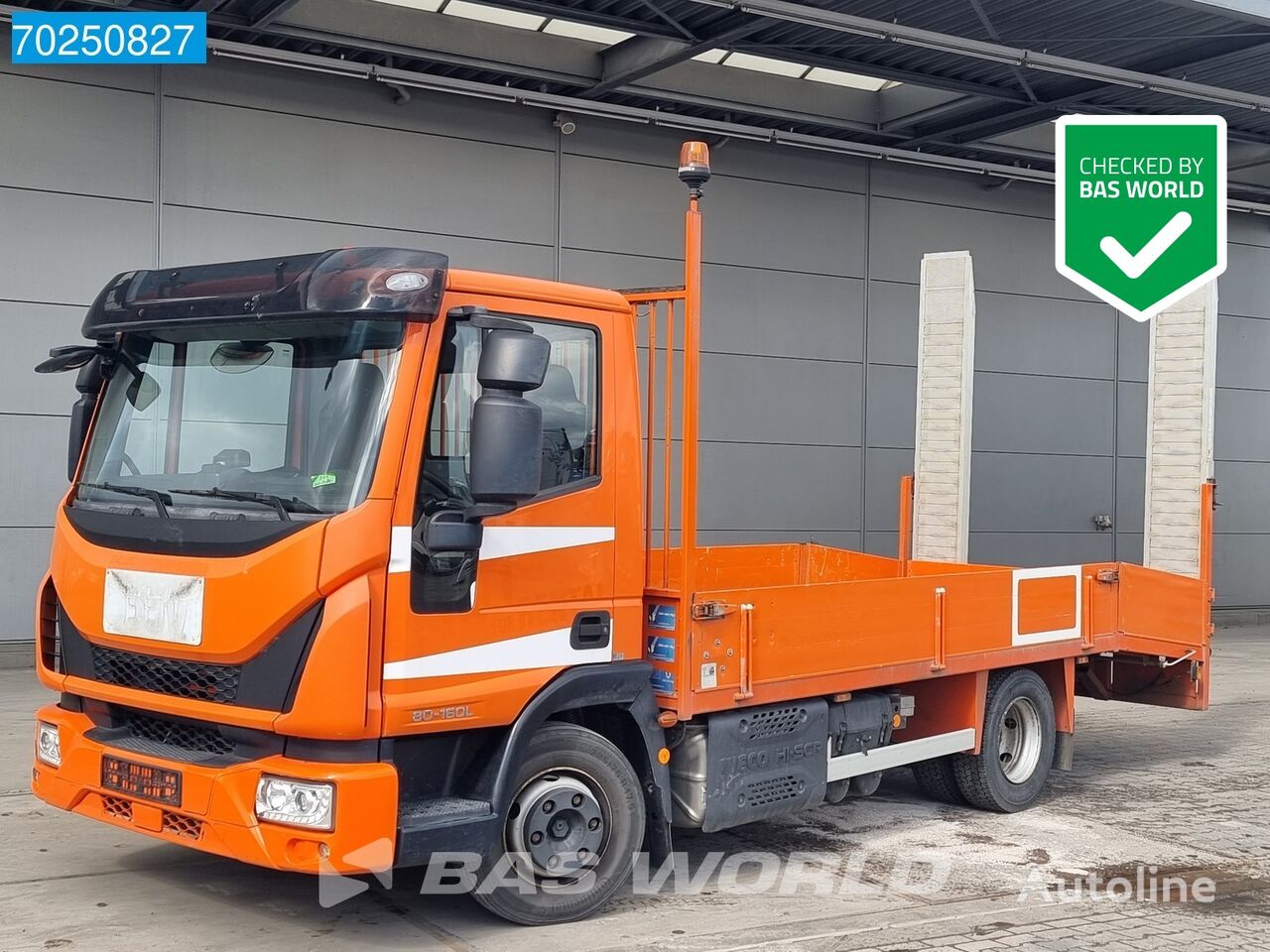 IVECO Eurocargo 80E160 4X2 7.5tons transporter Ramps Winch Manual Euro flatbed truck