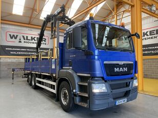 MAN TGS 26.360, 6X2 26 TONNE DRAWBAR SPEC BRICK GRAB – 2014 – DG14 S flatbed truck