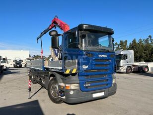 Scania R-series flatbed truck with Fassi loader crane, used Scania R-series  flatbed truck with Fassi loader crane for sale