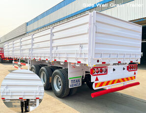new TITAN 3 Axle Side Wall Grain Trailer for Sale in Zambia grain semi-trailer