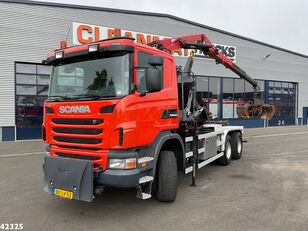 Scania G 400 6x6 HMF 16 ton/meter Z-kraan Full steel hook lift truck