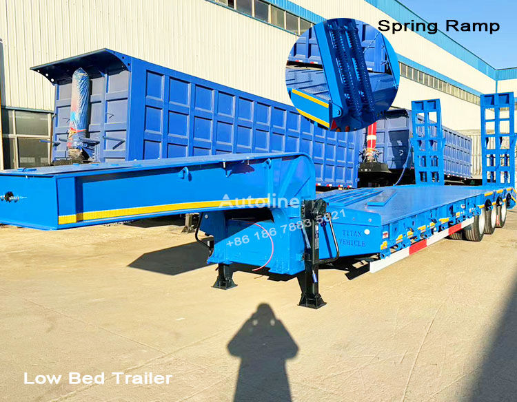 TITAN 3 Axle Hydraulic Lowbed Trailer for Sale in Tanzania low bed semi ...