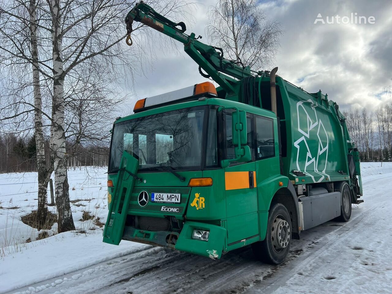 Mercedes-Benz ECONIC 1828LL, 4x2 BARBAGE TRUCK + CRANE (GEARBOX FAULT) garbage truck