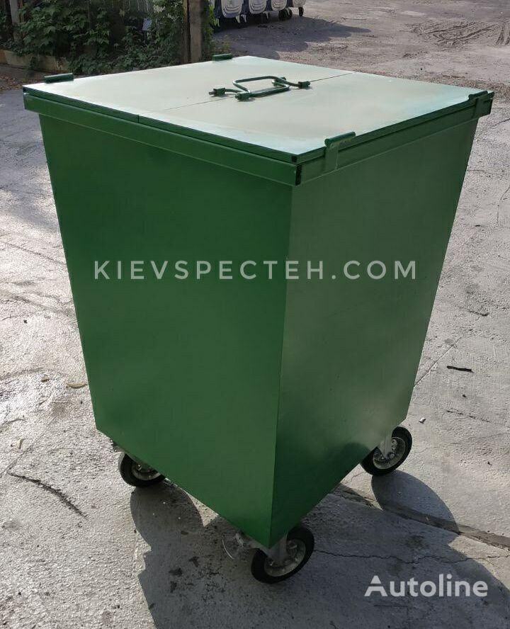 new Konteiner dlia musora 750 l s kryshkoi y kolesamy Bak dlia smittia  waste container