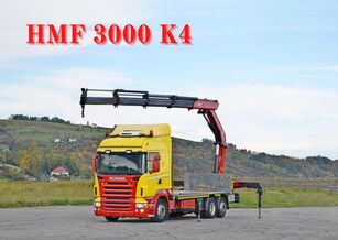 Scania R 400 Pritsche 6,50m +HMF 3000K4/FUNK*TOPZUSTAND platform truck