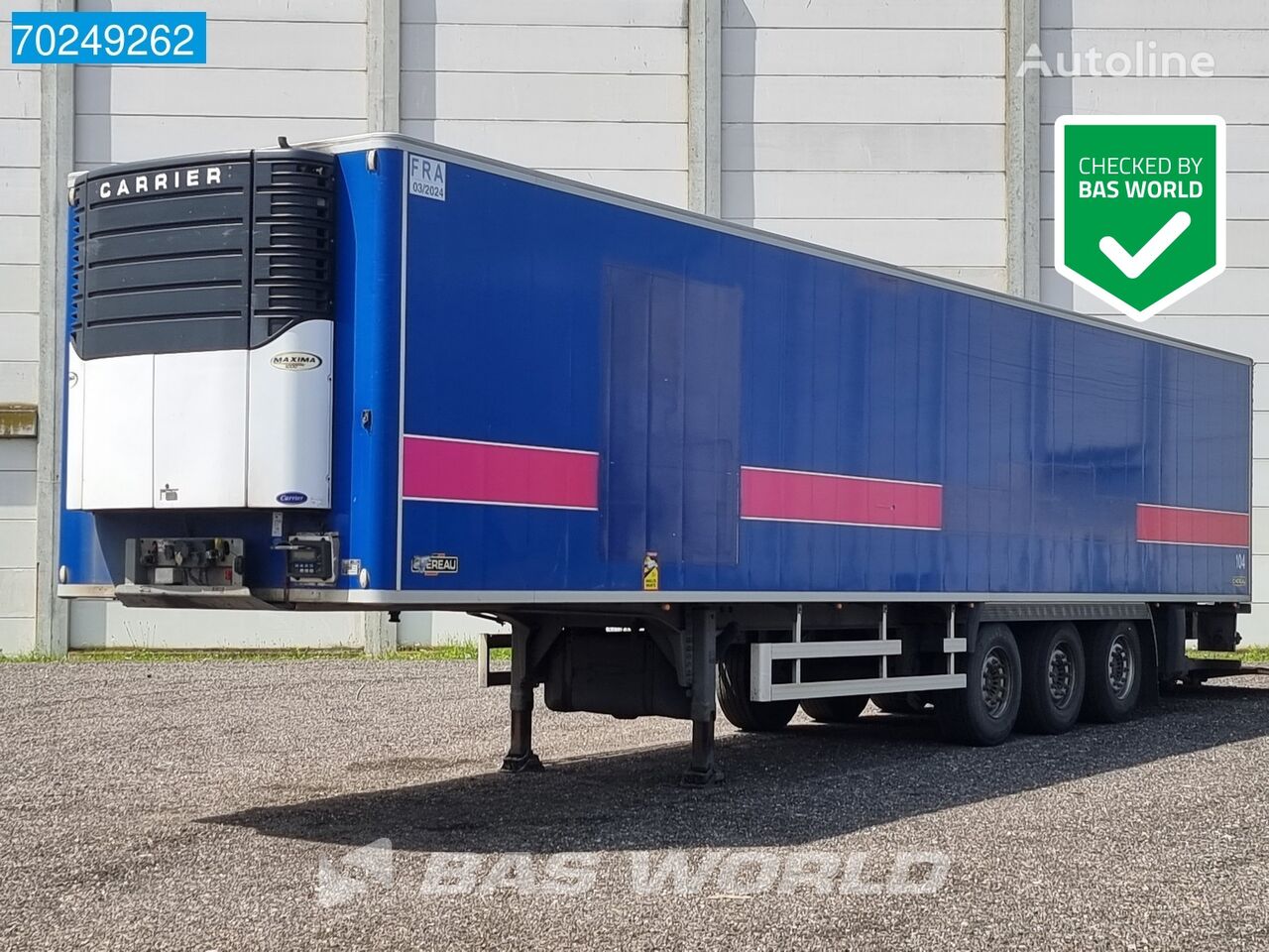 Chereau CD382 3 axles Tailgate Liftachse refrigerated semi-trailer