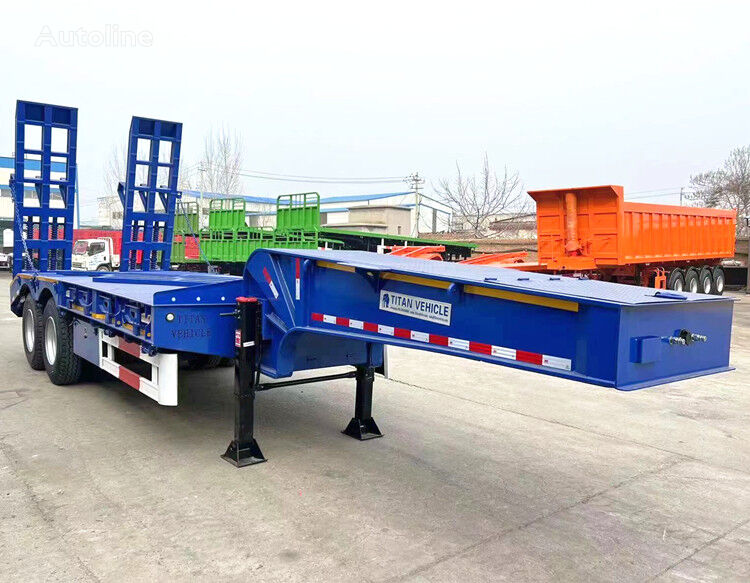 Titan 40 Ton 2 Axle Low Bed Trailer For Sale Z Low Bed Semi Trailer