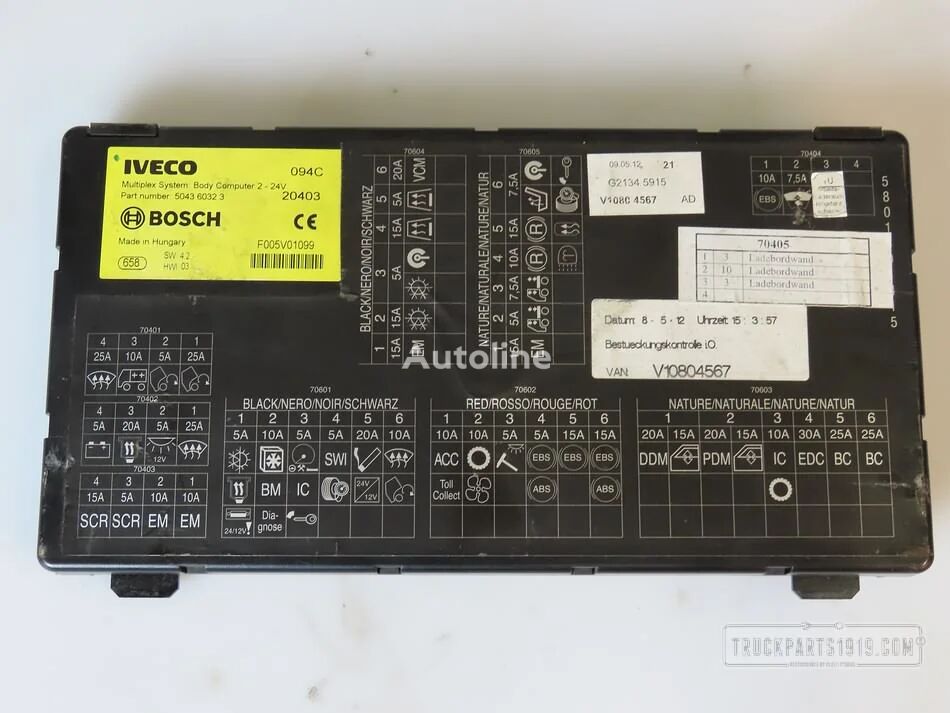 IVECO Electrical System Body computer 2 504360323 control unit for truck