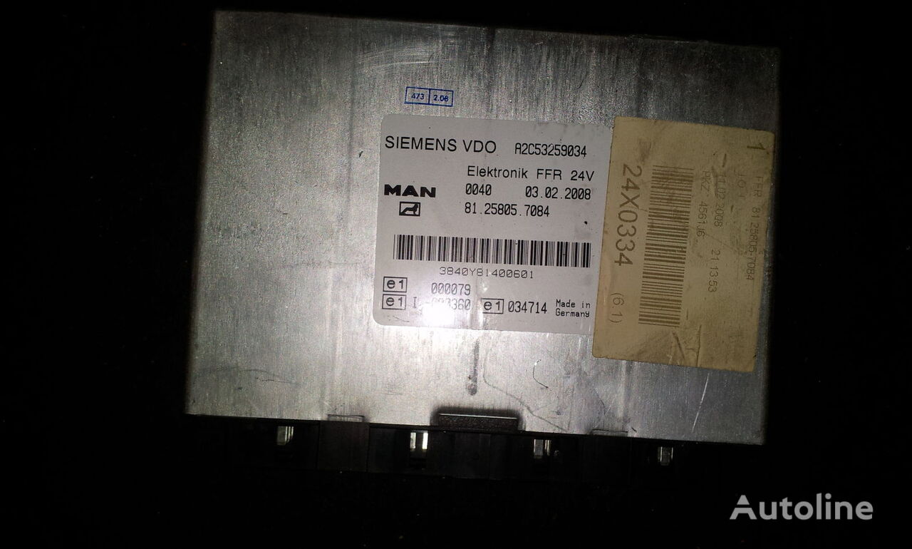 MAN TGA, TGS, TGX FFR control unit, ECU, 81258057084, Siemens VDO, 8 for MAN TGX truck tractor