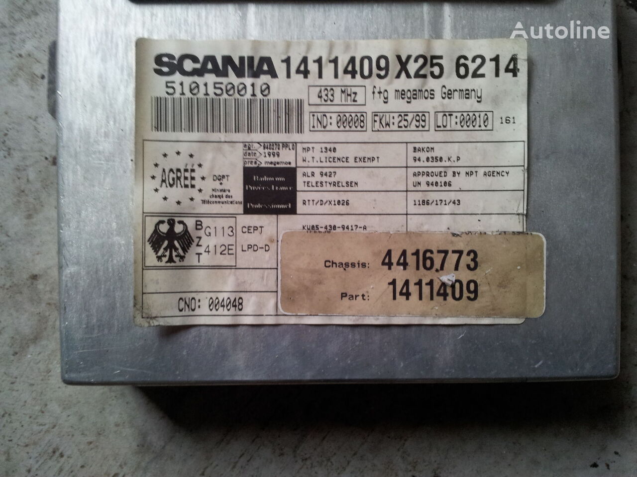 Scania 4 series EURO3 emission E7, VPS ECU control unit, ECU, EDC, 1411 for Scania 4 series truck tractor