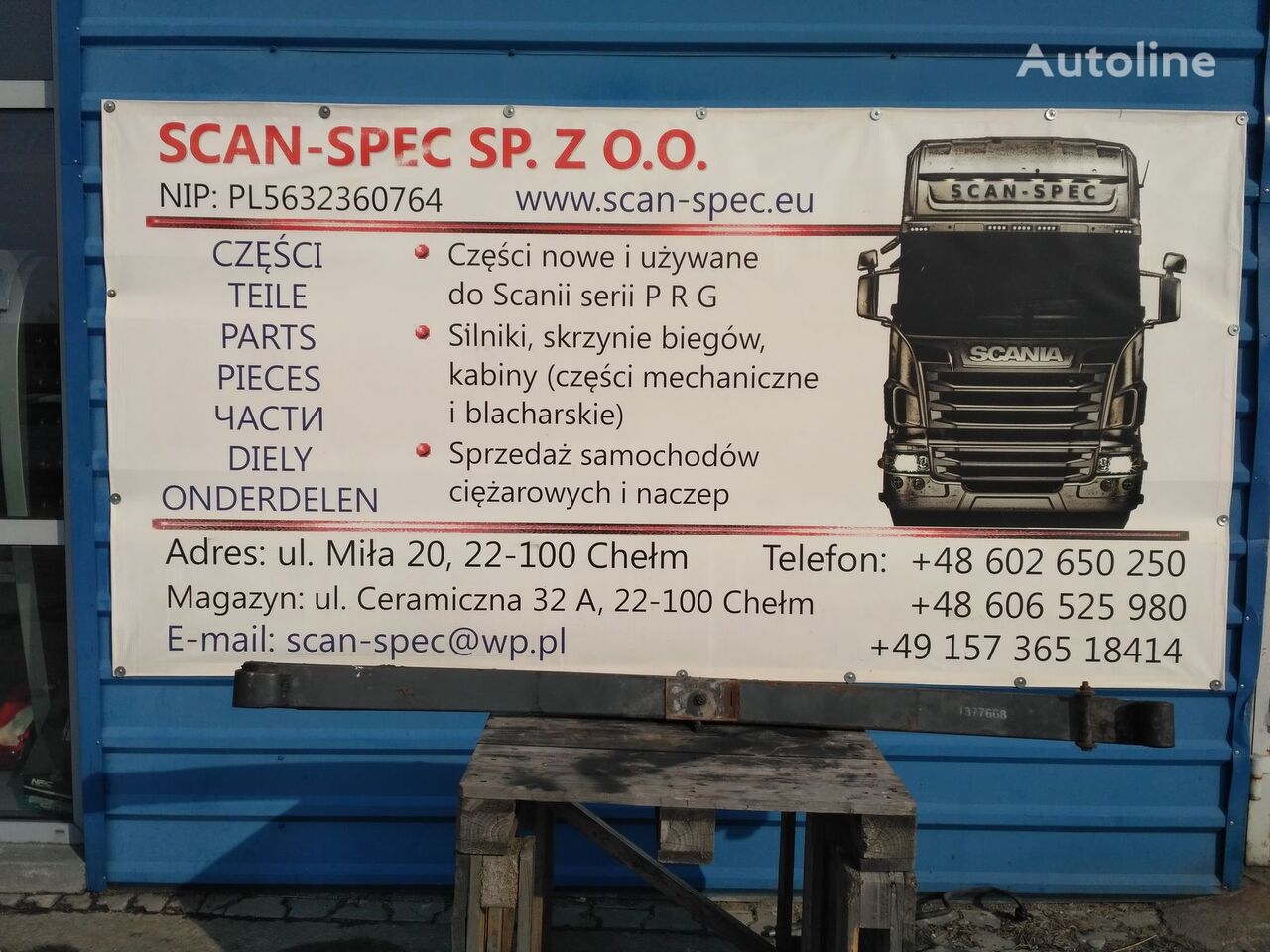 Scania Przedni 1377668, 1312992 leaf spring for Scania P R G T truck tractor