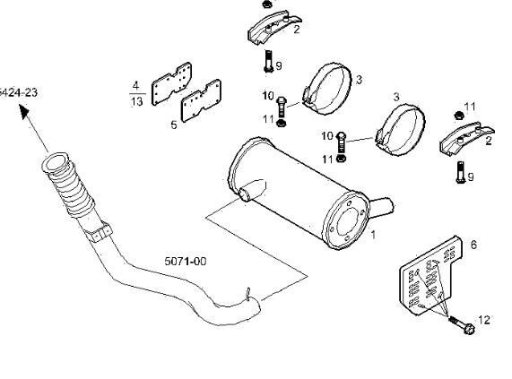 SILENCIADOR Iveco EuroTech              (MP) FSA     (440 E 43)  41210965 muffler for IVECO EuroTech (MP) FSA (440 E 43) [10,3 Ltr. - 316 kW Diesel] truck