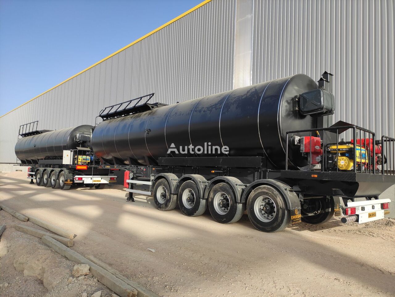 new Emirsan 2023 Brand New Asphalt Tanker with Heating System bitumen tank trailer