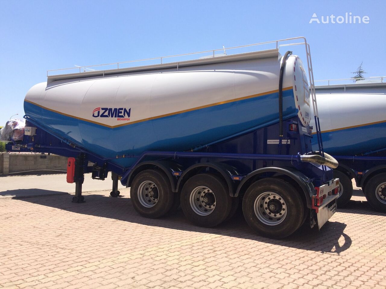 new Ozmen Damper 27-34 m3 Cement Bulk Semi Trailer - Electrical Engine cement tank trailer