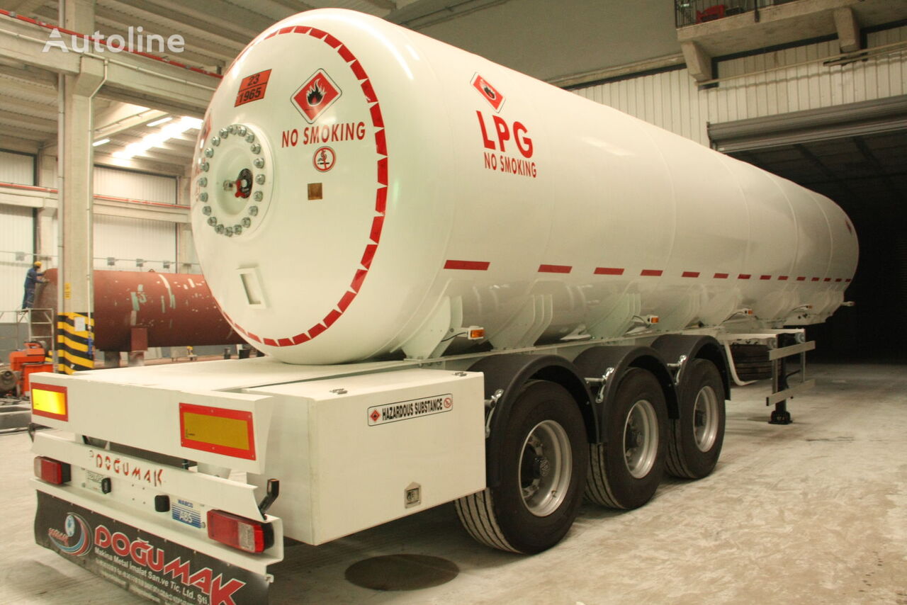 new DOĞUMAK 45 CBM SEMI TRAILER FOR TRANSPORTATION LIQUIFIED PETROLEUM GAS gas tank trailer