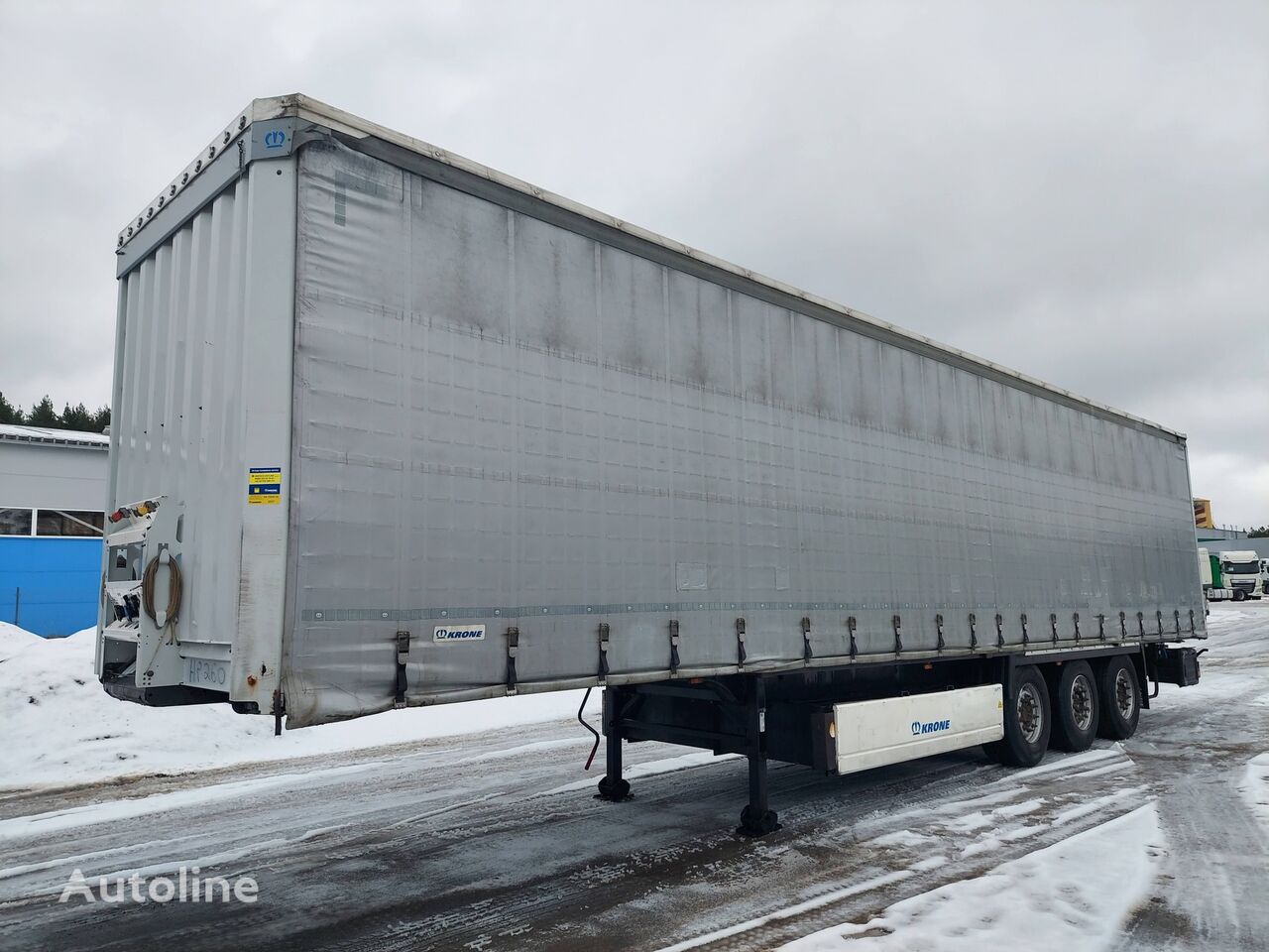 Krone SD 27 podjomnaja os tilt semi-trailer for sale Lithuania Vilnius ...