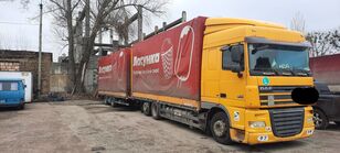 DAF XF 105.410  tilt truck + tilt trailer