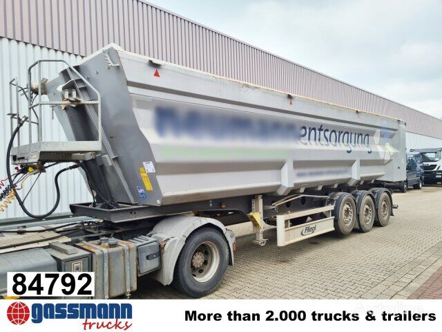 Fliegl DHKS 390, Liftachse, Stahlmulde ca. 47m³ tipper semi-trailer