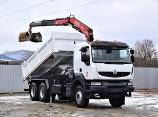 RENAULT KERAX 370 DXI* FASSI F150A.22 / 6x4 dump truck