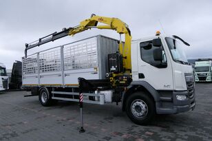 DAF LF 250 / 4X2 / BOX - 7,2 M + CRANE HYVA HB 150X /RADIO COMMANDE flatbed  truck for sale Poland Bodzentyn, QN33686