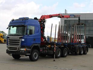 Scania G490  truck tractor + timber semi-trailer