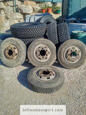 4 x used 7.50-16 LT tyres on 6 studs rims for Toyota Dyna 300 wheel